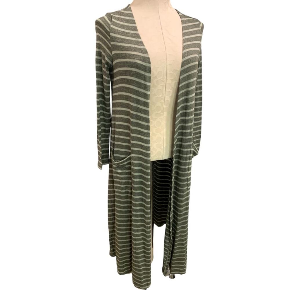 Size XS LulaRoe‎ Sarah Cardigan Duster Long Olive Green Pockets